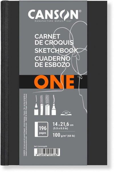 Notizbuch Canson 5568c blanko A5 schwarz