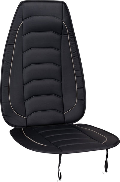 Dunlop Autositzbezug – universell – Schaumstofffüllung – einfach anzubringen – schwarzgrau