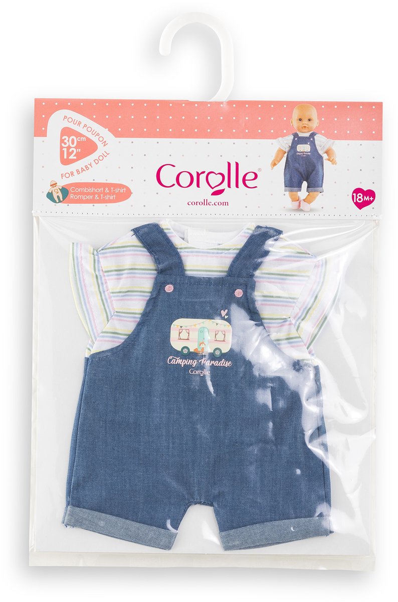 Corolle Jeans-Overall mit T-Shirt kleiner Entdecker – 30 cm