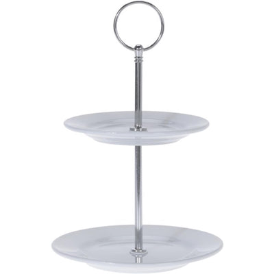 Etagere aus ausgezeichnetem Haushaltswaren-Porzellan, 2-schichtig, ø13 und ø15 cm