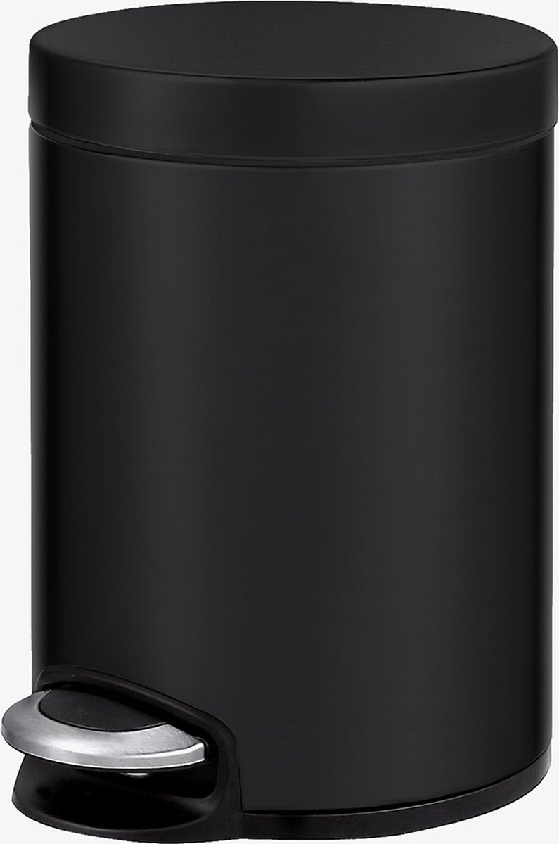 Eko - Serene Treteimer 5 Liter - Griff Kunststoff - Mattschwarz - Abfalleimer