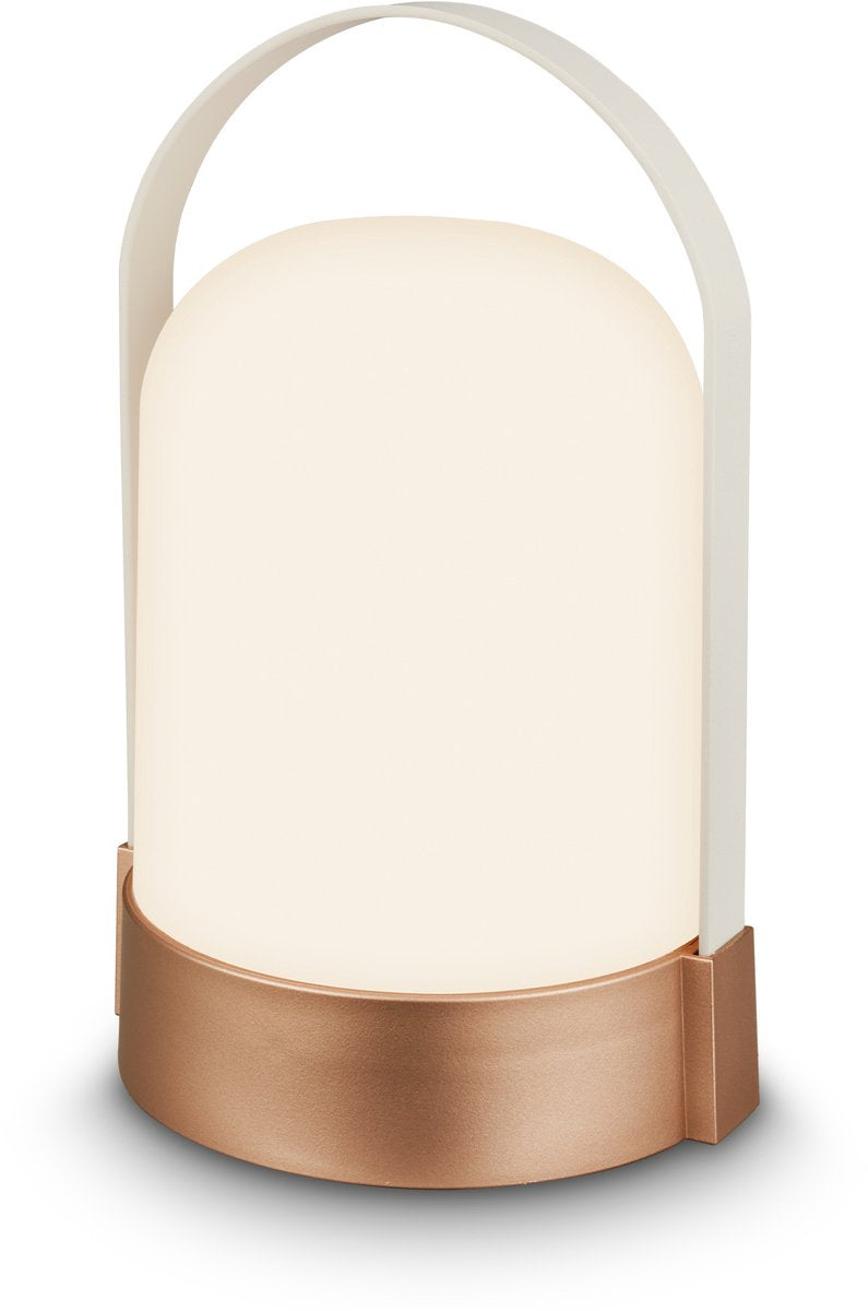 B.k.licht asa groß – wiederaufladbare Tischleuchte – kabellose Lampe – dimmbar – Campinglampe – 90 lm – für drinnen und draußen – 14,5 x 13,5 x 24 cm – braun