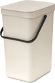 Brabantia Sort Go Abfallbehälter – 12 l – sanftes Beige