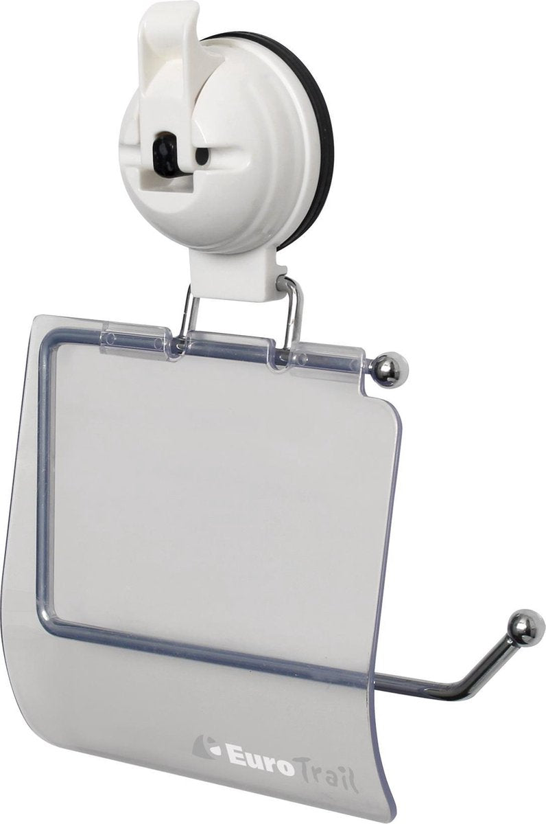 Eurotrail Toilettenpapierhalter mit Saugnapf – weiß