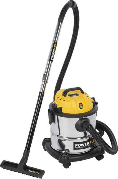 Powerplus Elektro-Staubsauger Nass-Trocken Powx3230 – 1200 W Staubsauger Auto, Teppich, Saug-Blas-Funktion – 20 l Tank – mit 4 Akkus.