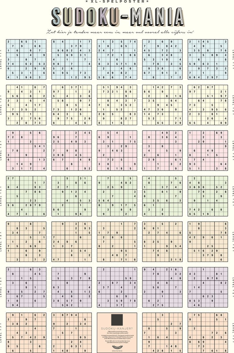 Stratier XL-Spielposter – Sudoku-Mania