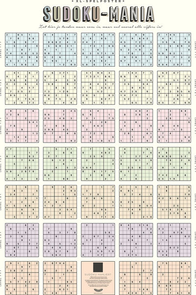 Stratier XL-Spielposter – Sudoku-Mania