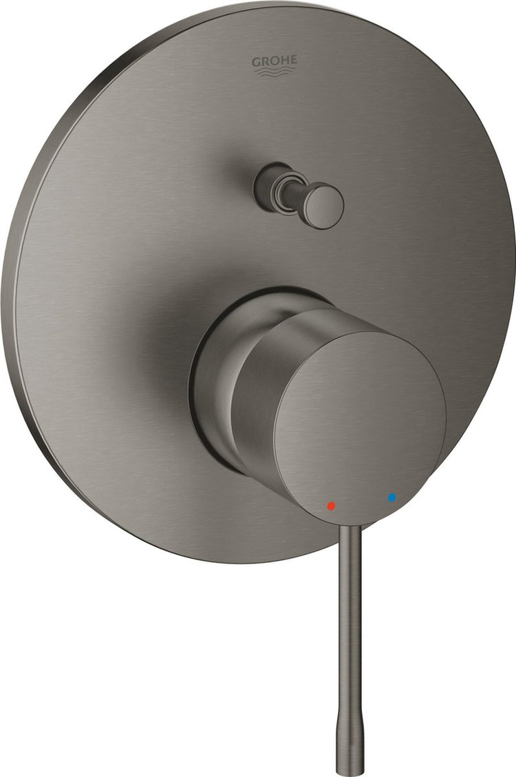 Grohe Essence Einbau-Duscharmatur – Aufputzteil – 2 Auslässe – Hartgraphit gebürstet (Anthrazit matt)