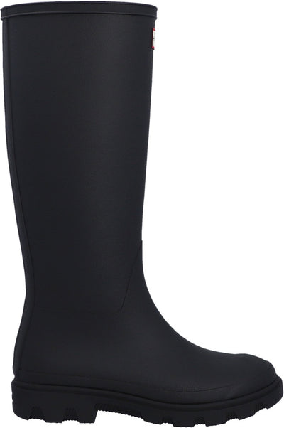 Hunter Downpour Tall Insulated Boot Unisex-Regenstiefel – Schwarz