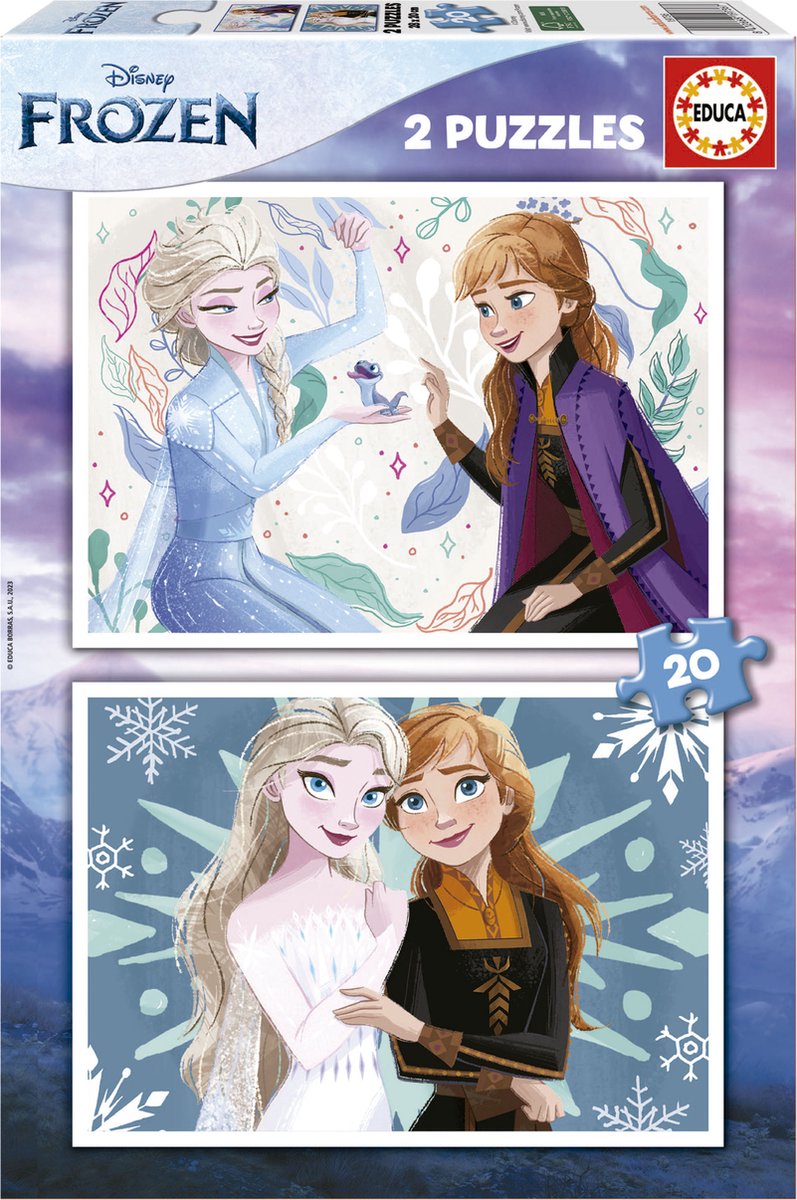 Educa - Puzzle - Frozen - 2 x 20 Teile - Puzzle für Kinder