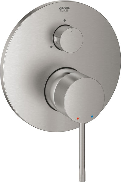 Grohe Essence Einbau-Duscharmatur – Aufputzteil – 3 Ausgänge – Edelstahl