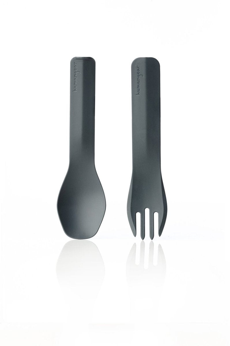 Human Gear – Duo – Grau – Besteck – wiederverwendbar – Campingbesteck