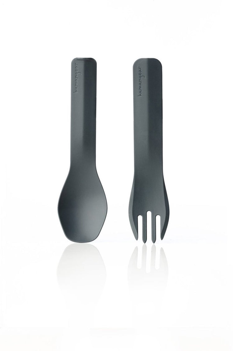 Human Gear – Duo – Grau – Besteck – wiederverwendbar – Campingbesteck