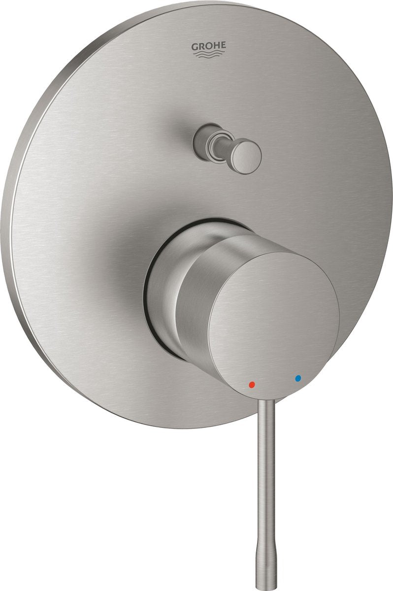 Grohe Essence Einbau-Duscharmatur – Aufputzteil – 2 Ausgänge – Edelstahl