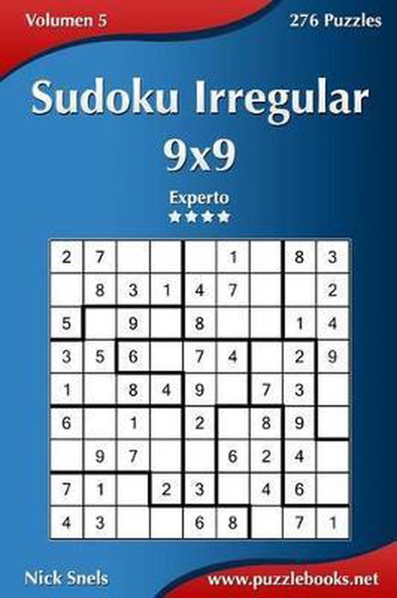 Sudoku unregelmäßig 9x9 - Experto - Band 5 - 276 Rätsel