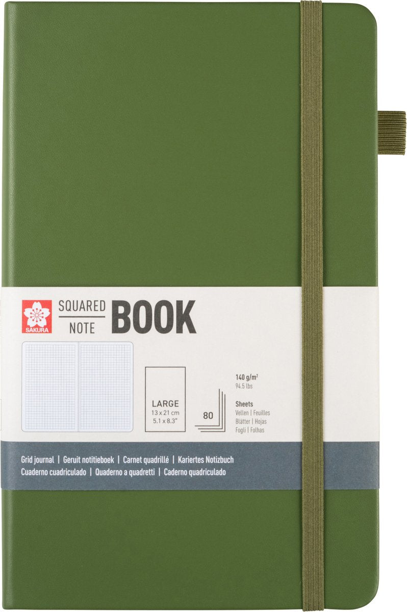 Sakura • Notizbuch kariert 13x21cm Kiefernnadel