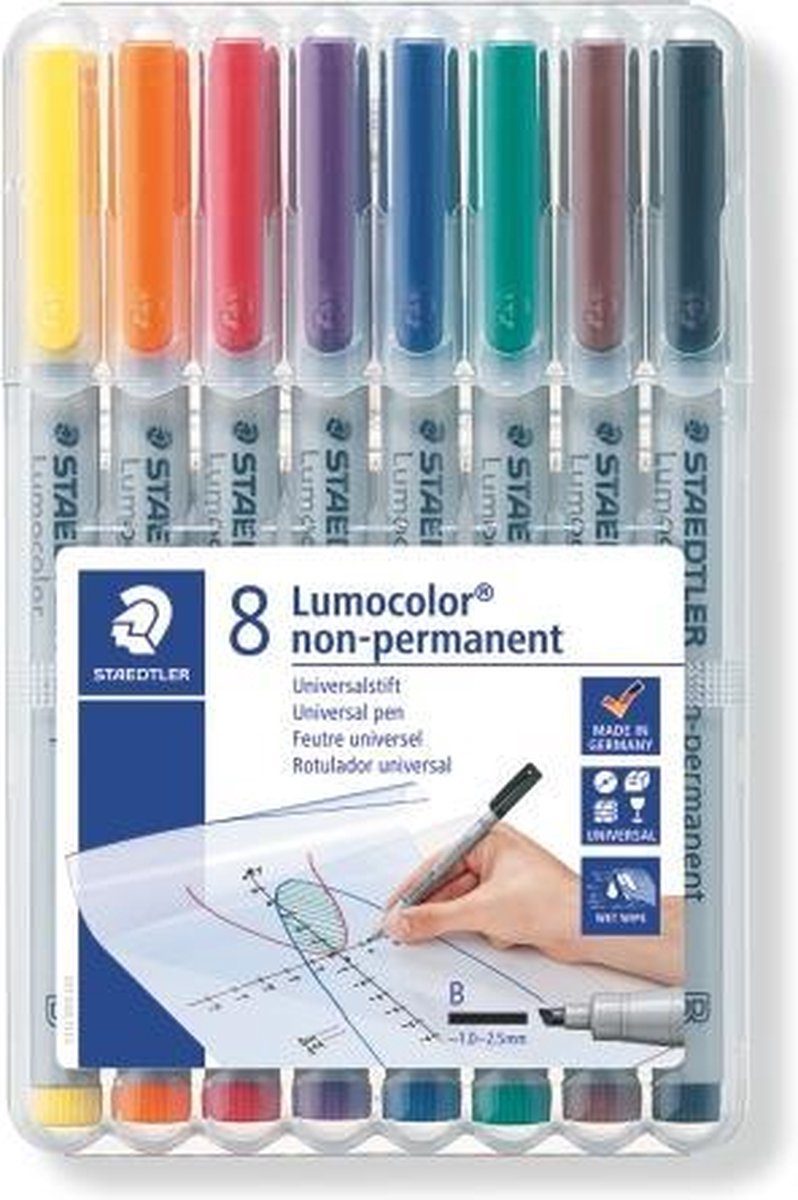 Staedtler Lumocolor Non-Permanent Universalstift B 312 - Box 8 Stk