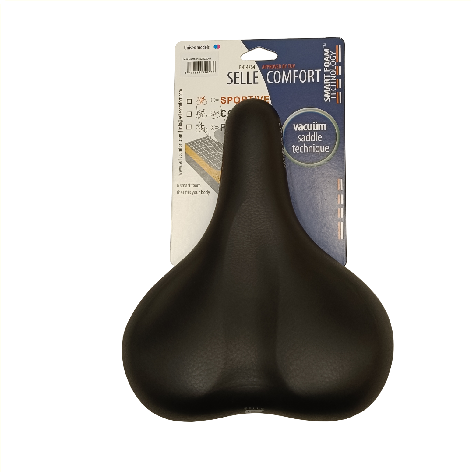 Sellle Comfort Comfort Comfort Sattel aktiv mit Smartfoam -Technologie, ohne Schlinge