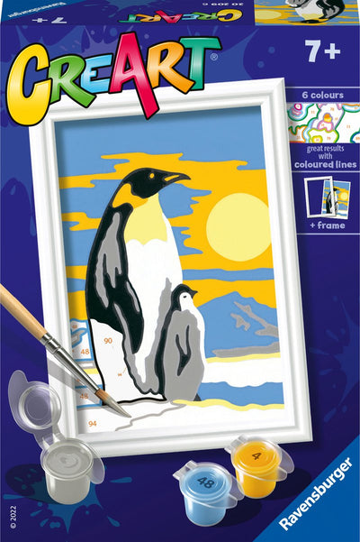 Ravensburger Kreart Gemälde über Number Penguin Familie