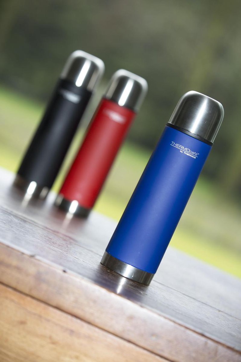 Thermos Soft-Touch-Isolierflasche aus Edelstahl – 0,5 l – schwarz