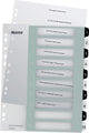 Leitz Wow Tab 1–10 Tabs, wiederverwendbar, A4-Format, Schwarzweiß