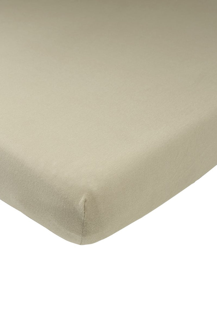 Meyco Baby Uni Spannbettlaken für Kinderbett – Taupe – 40 x 80 x 90 cm