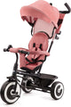 Kinderkraft Aston Dreirad – 9 Monate bis 5 Jahre – drehbarer Sitz – Freilauffunktion – klappbares Verdeck – rosa