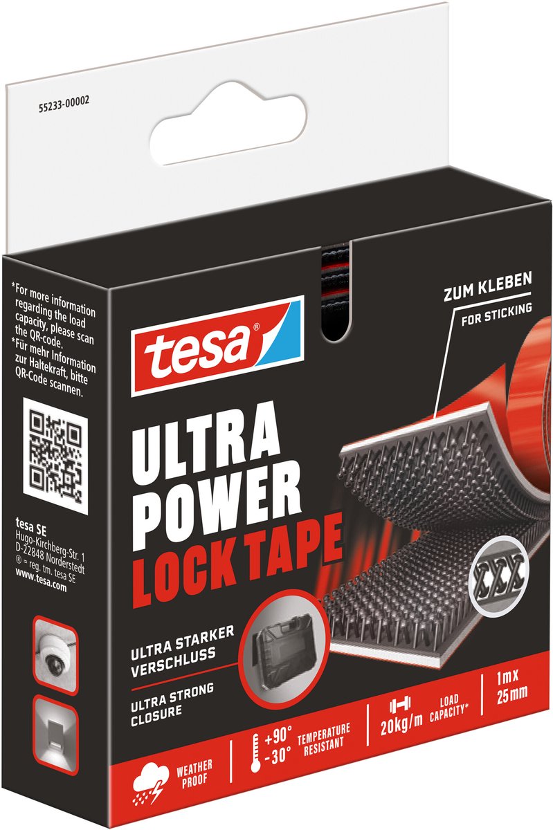 Tesa 1074183 – Ultra-Power-Lock-Klebeband 1 m x 25 mm | 6 Stück