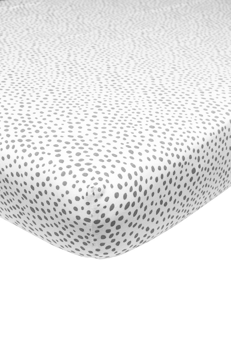 Meyco Spannbettlaken für Baby-Geparden – Grau – 40 x 80 x 90 cm