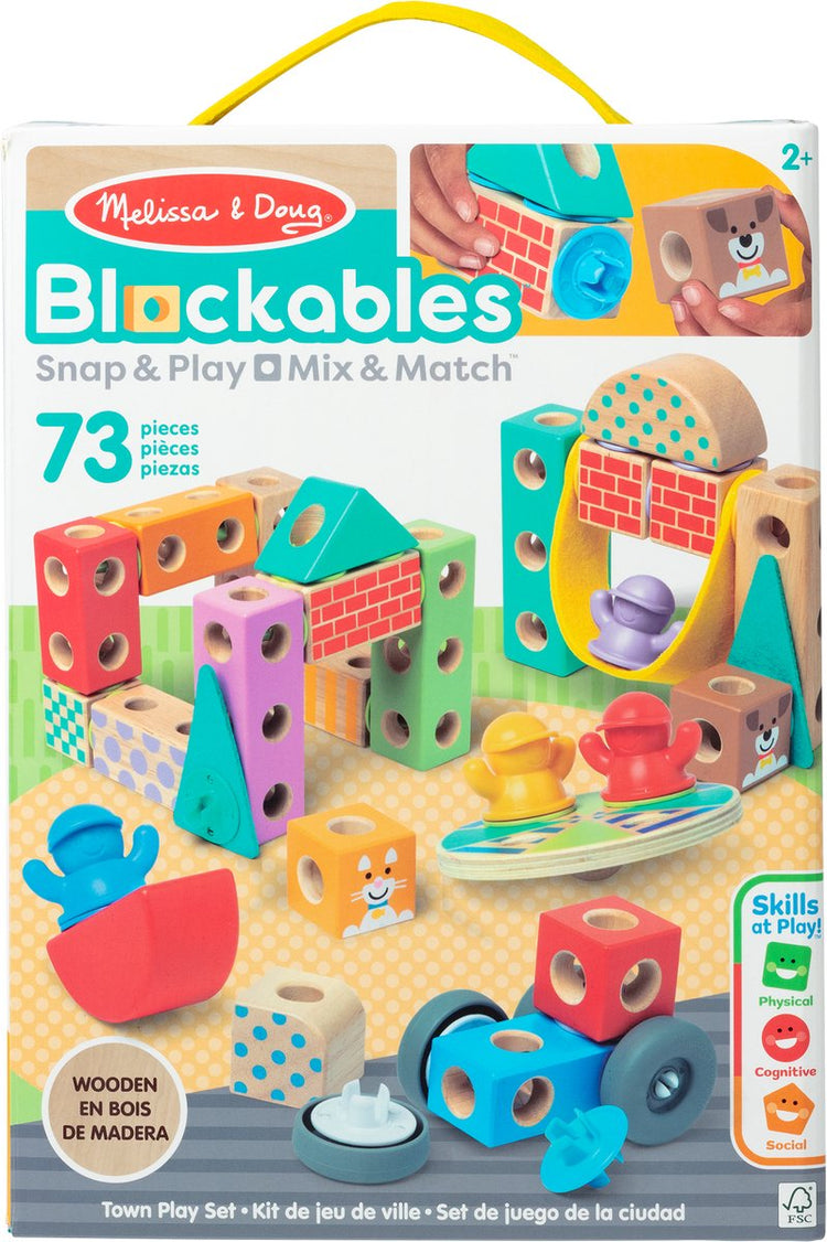 Melissa Doug Blockables Town Play Set (73pc)