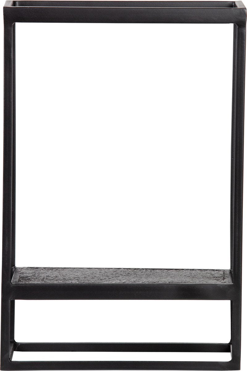 Woood Febe Gartenwandregal vertikal – Metall – Schwarz – 60 x 40 x 20