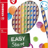 Stabilo EasyColors farbige Stifte rechts 12 Stcs. + Bleistiftschärfer