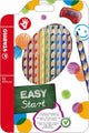 Stabilo EasyColors farbige Stifte rechts 12 Stcs. + Bleistiftschärfer