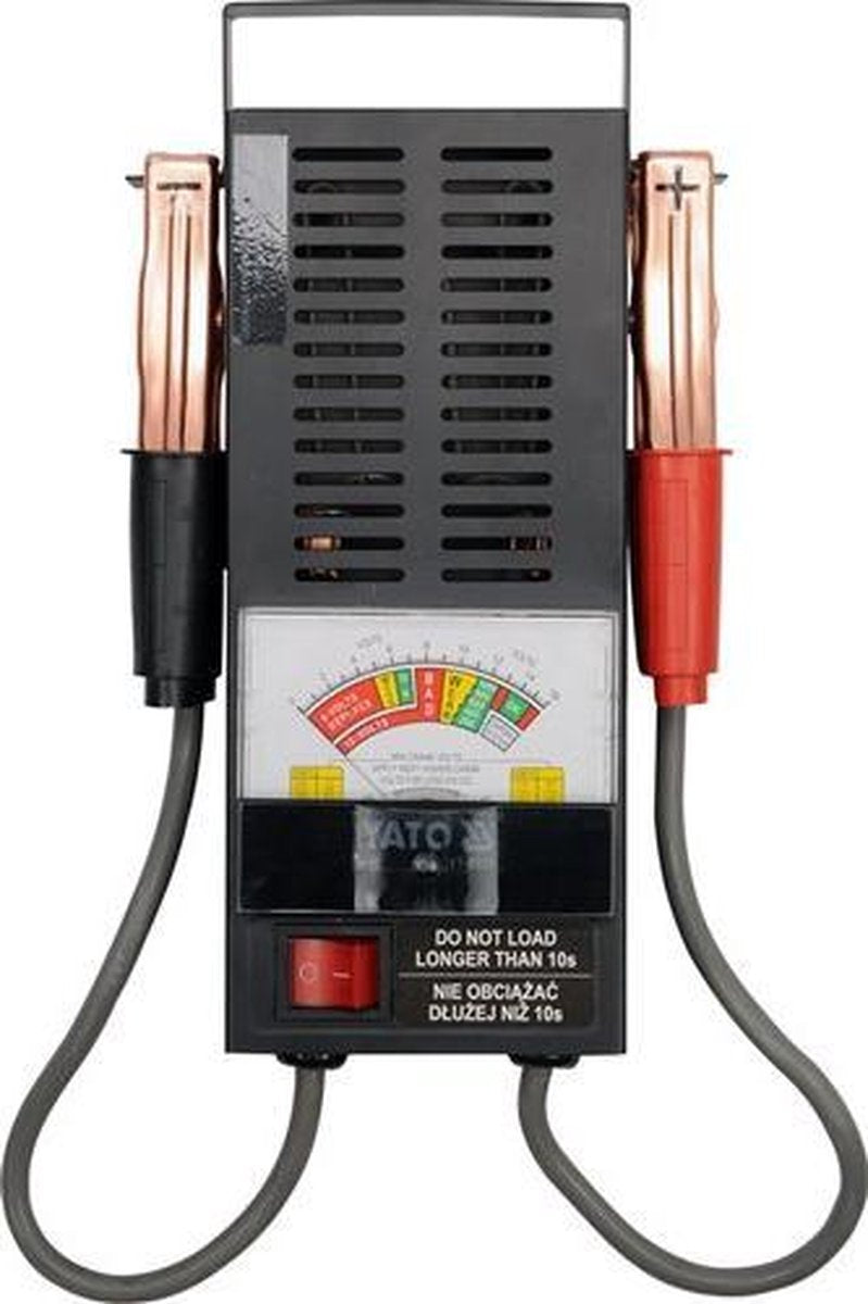 Yato YT-8310-Serie – Batterietester – 6 12 V – analoger Zeiger – leistungsstarke Krokodilklemmen