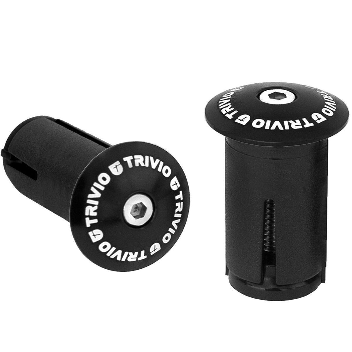 Trivio - Racing Lenkerstopfen Aluminium schwarz - 2 Stk.