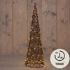 Anna's Collection beleuchteter Kegel 100LED classicwarm 60cm funktioniert mit 3XAA-Batterien mit 6-Stunden-Timer