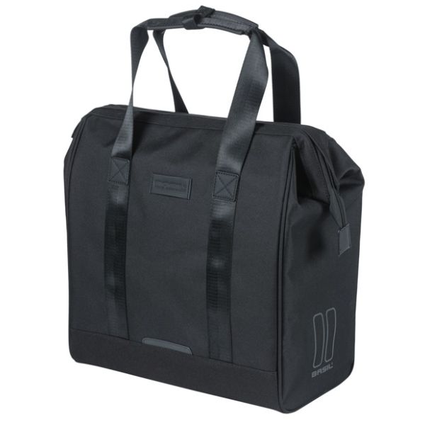 Basil Tasche Grand Fahrradshopper schwarz | Mikrofonhaken | 23l