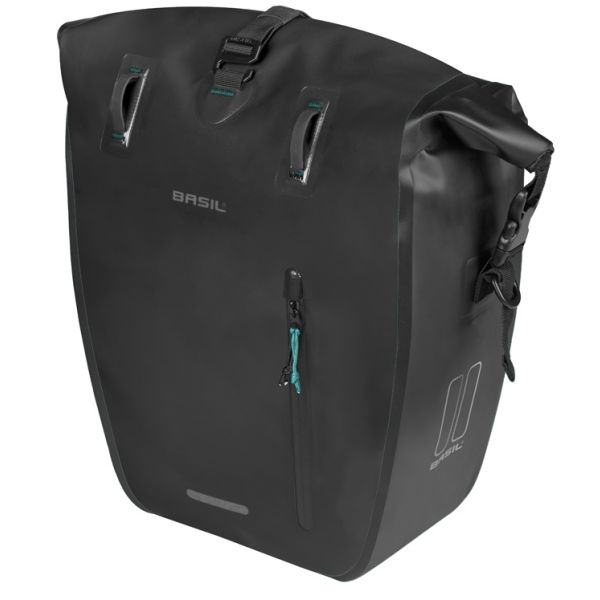 Basil Tasche Rivo L Single schwarz | Mikrofonhaken | 15l