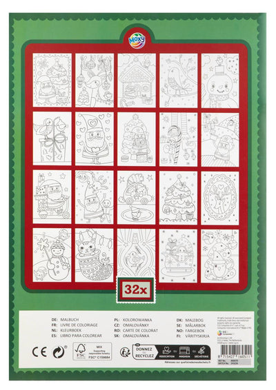 Kreatives Bastelgruppen-Malbuch Weihnachten A4 – 32 Blatt