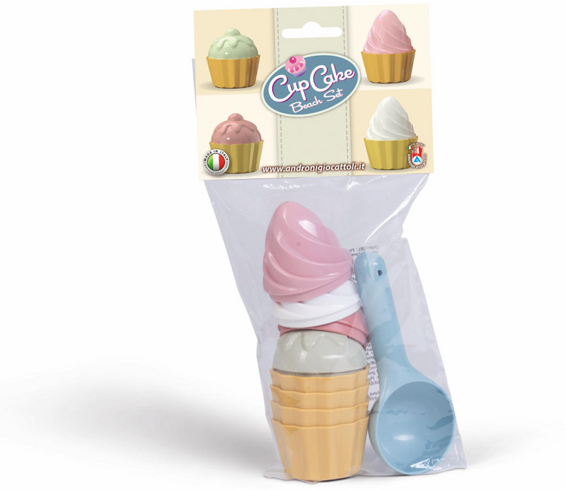 Androni Cupcake Sandformen mit Schaufel, 9dlg.