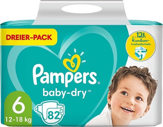 Pampers Pampers Baby Trockengröße 6 Mega Pack 82 Windeln
