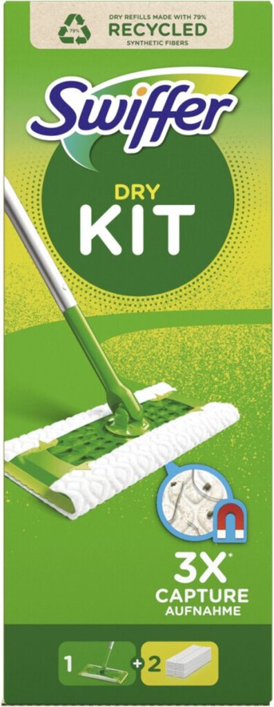 Swiffer Swiffer Starterskit mit 1 Griff 2 trockene Tücher Navullen 1 Set