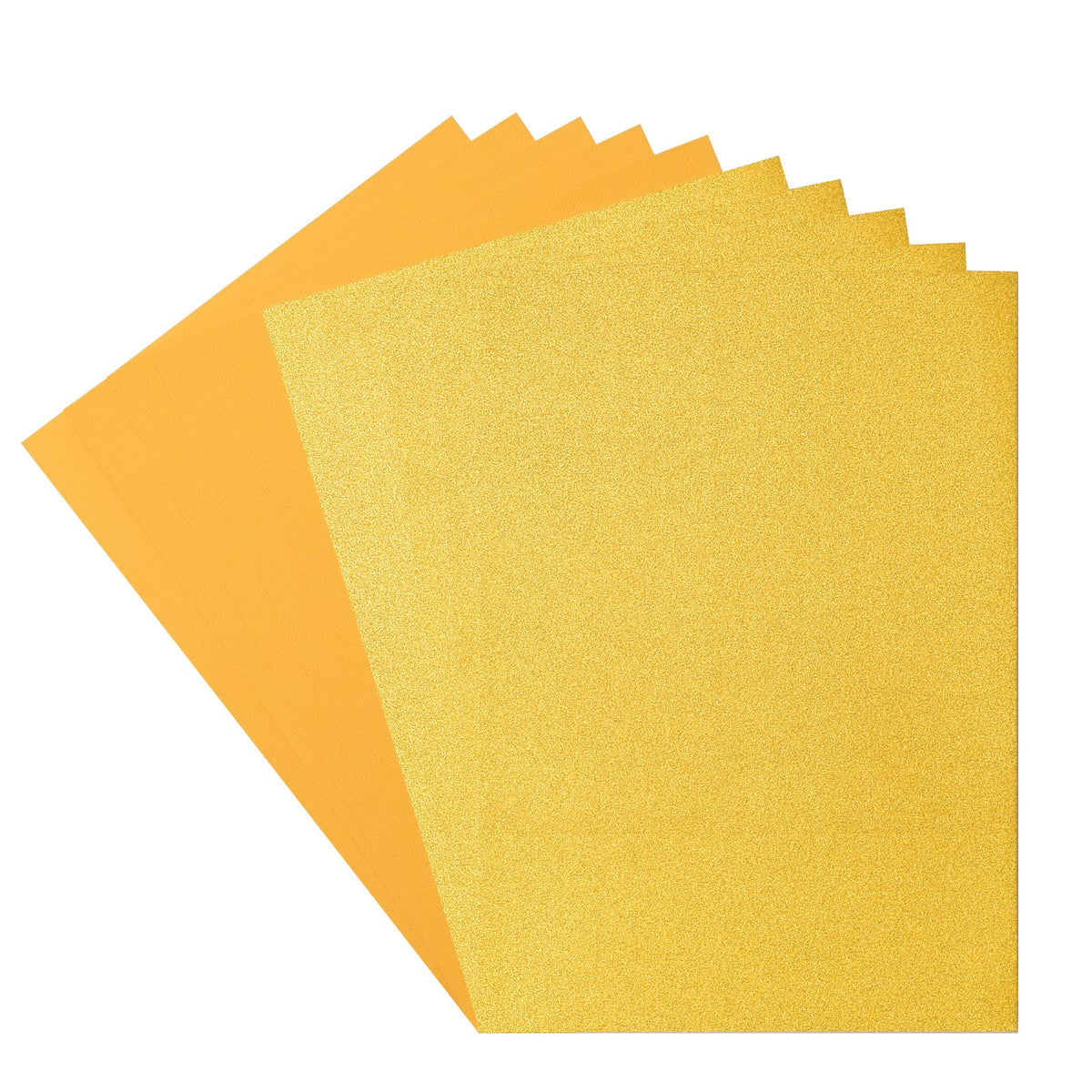 Florence • Set aus Glitzerpapier und Karton, 216 g, A4, 10 x Biene in Gelbgold