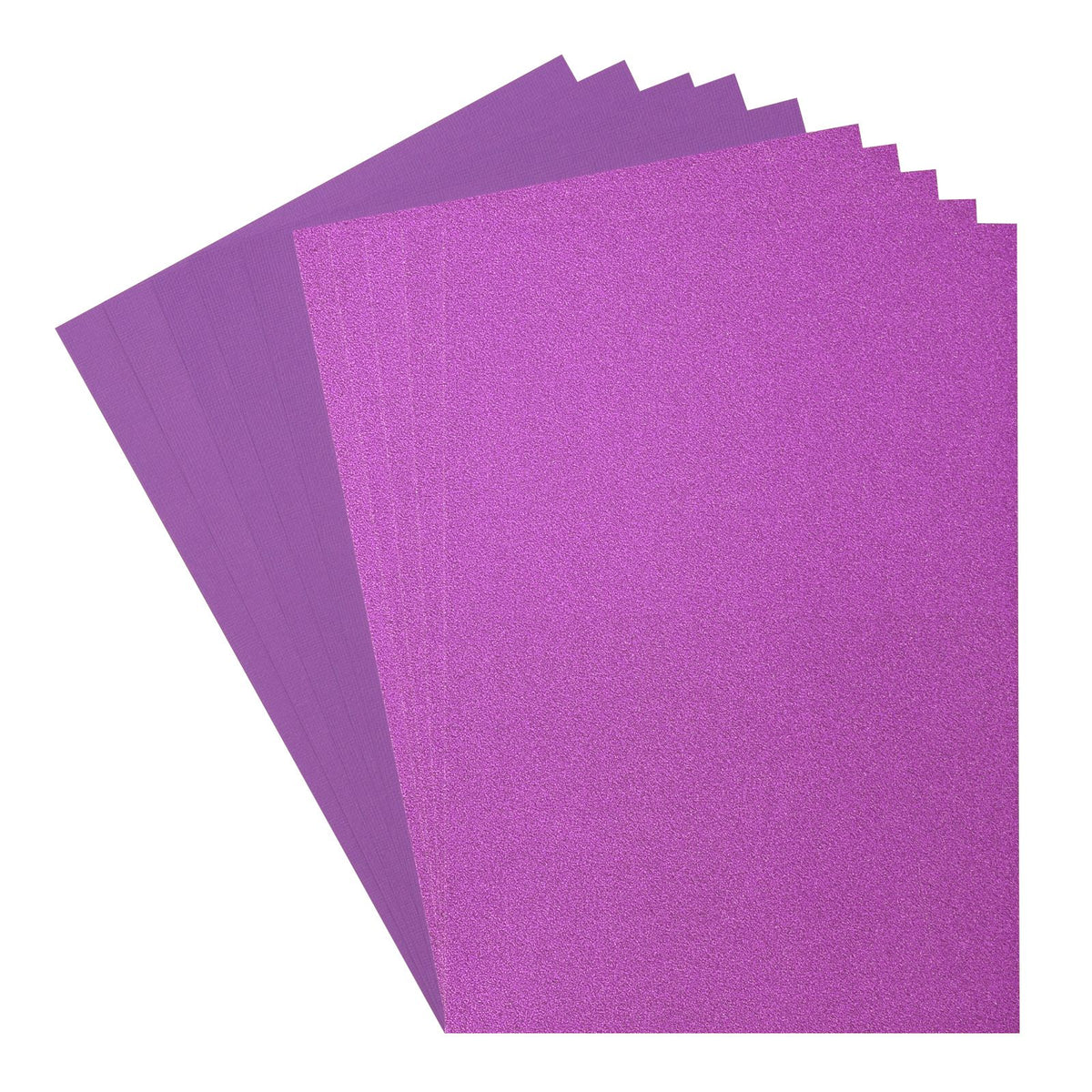Florence • Set aus Glitzerpapier und Karton, 216 g, A4, 10 x Lila, Violett