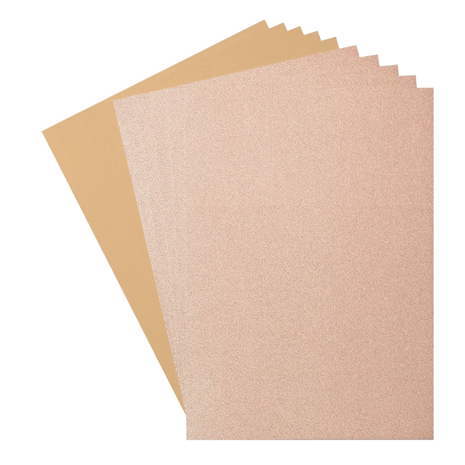 Florence • Set aus Glitzerpapier und Karton, 216 g, A4, 10 x hellgoldenes Pergament