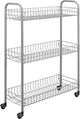 Metaltex Metaltex Badezimmer- Küchenwagen Slim 84x56cm Stahl Silber