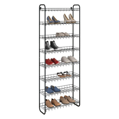Metaltex Metaltex Schuhschuhgestell 8 Etagen 64x23x165 cm Schwarz