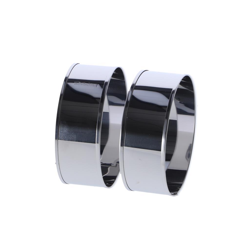 Metaltex Metaltex Backringe 8,5 x 3,2 cm 2 Stück Edelstahl