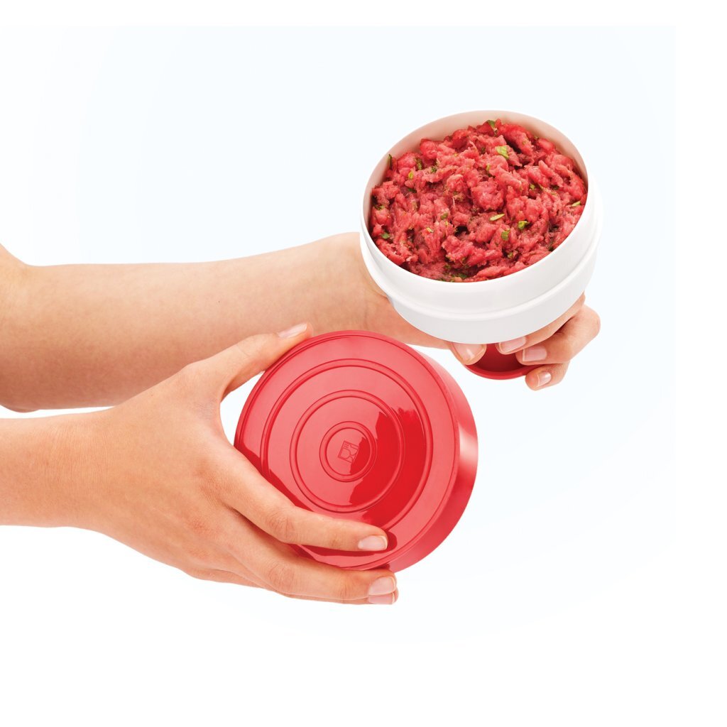 Metaltex Metaltex Küchenhelfer Hamburgerpers 11 cm Rot Weiß