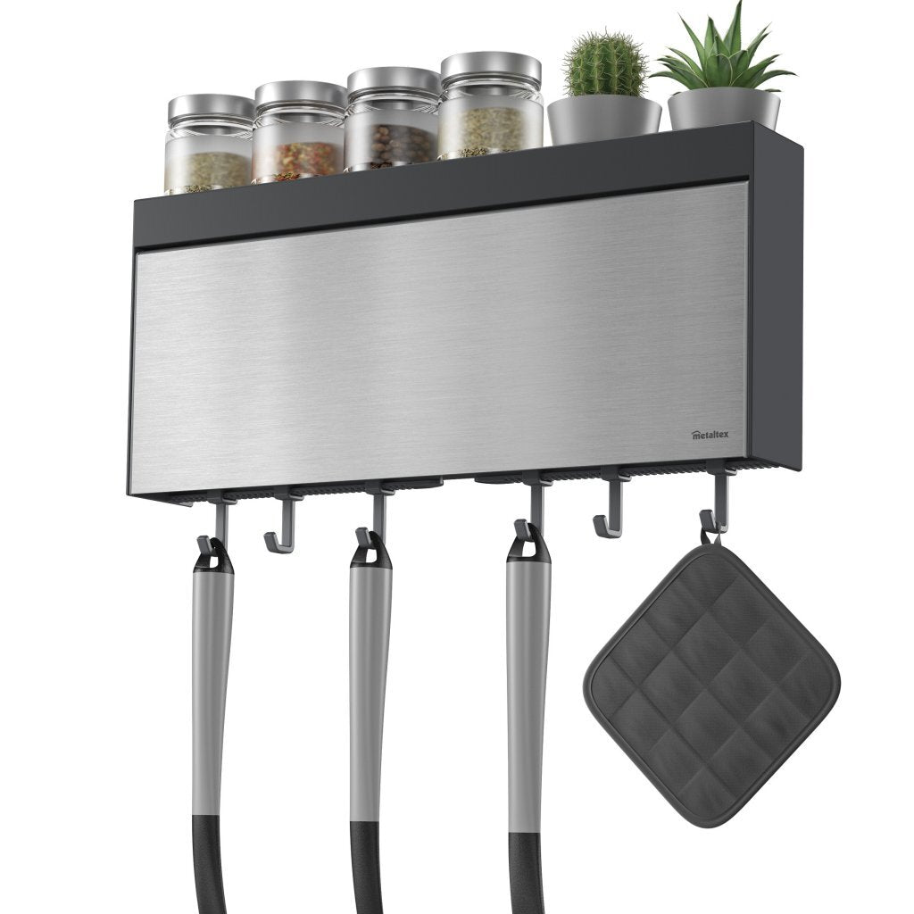 Metaltex Metaltex Küchenhelfer Tango Küchenrollhalter mit Schneidhilfe 38x6x17 cm Edelstahl grau